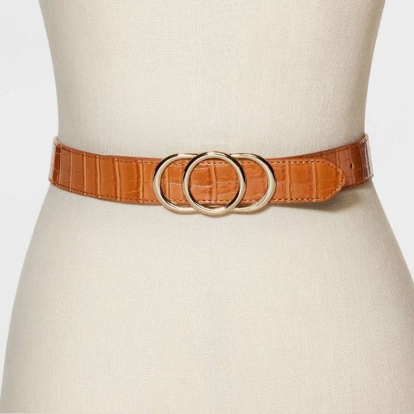 A New Day Triple Plaque Belt Cognac - Picture 2 of 2